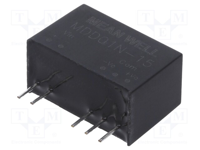 Converter: DC/DC; 1W; Uin: 21.6÷26.4V; Uout: 15VDC; Uout2: -15VDC