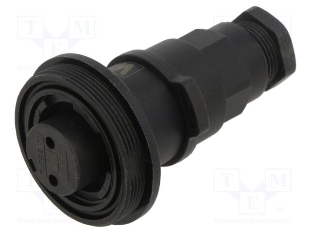 Connector: circular; plug; female; PIN: 2; 12A; 277V; IP68,IP69K