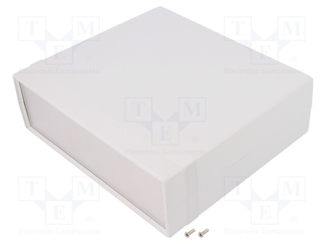 Enclosure: with panel; 1598; X: 206mm; Y: 180mm; Z: 64mm; ABS; grey