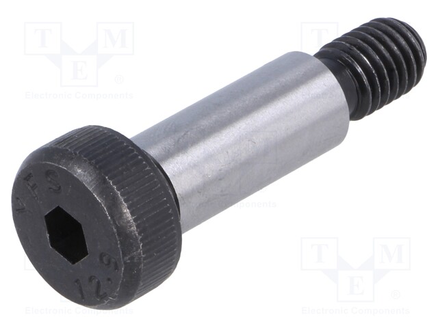 Shoulder screw; Mat: steel; Thread len: 13mm; Thread: M8; Cut: imbus