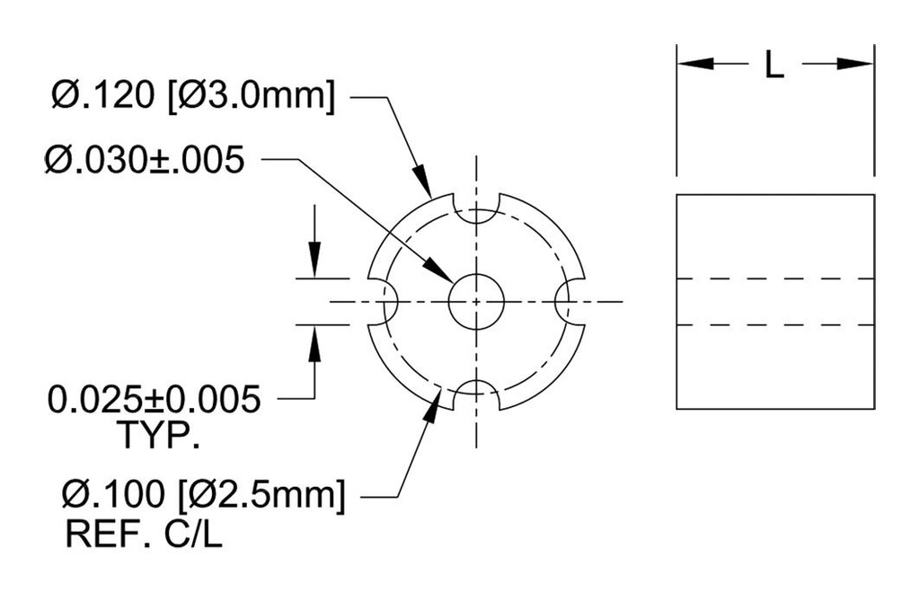 Spacer sleeve; LED; Øout: 3mm; ØLED: 3mm; black; UL94V-0; Mat: PVC