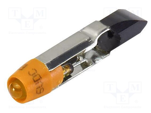 LED lamp; yellow; T5,5; 12VDC; 12VAC; No.of diodes: 1