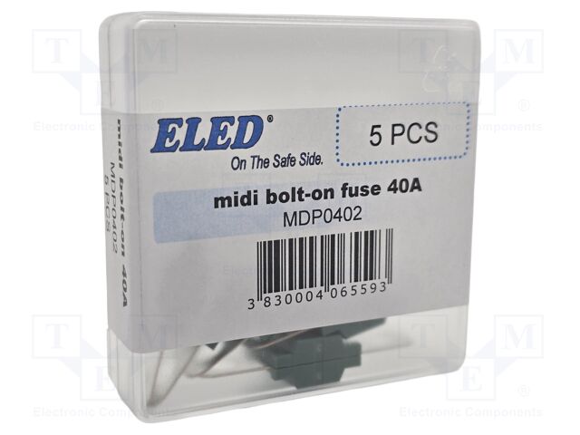 Fuse: fuse; 40A; 58VDC; automotive; 41mm; M5 screw; 41x12x8.24mm