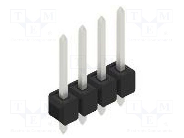 Connector: pin strips; pin header; male; PIN: 4; 2.54mm; THT; 1x4