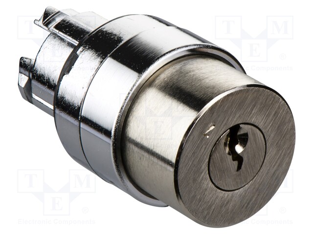 Switch: rotary with key; 22mm; silver; Illumin: none; IP66; Ø22mm