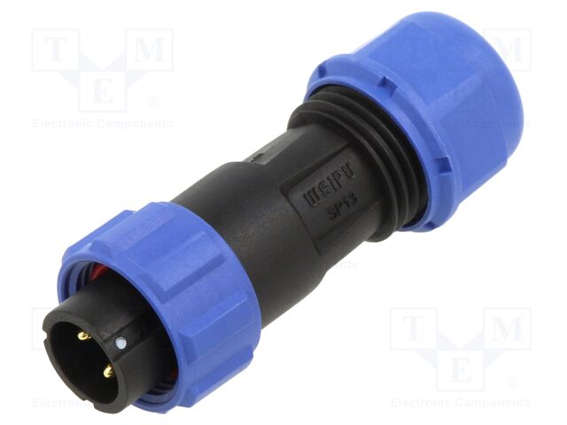 Connector: circular; plug; male; PIN: 2; IP68; SP13; 4÷6.5mm; 13A