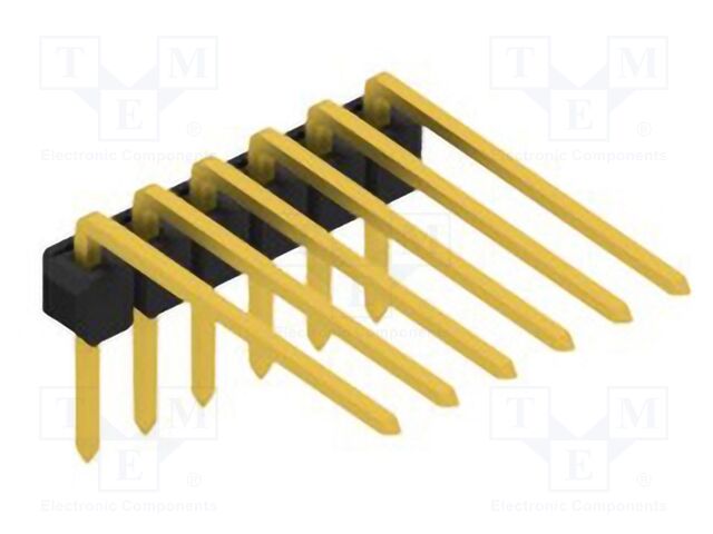 Connector: pin strips; pin header; male; PIN: 6; 2.54mm; THT; 1x6
