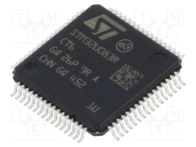 IC: ARM microcontroller; 56MHz; LQFP64; 1.71÷3.6VDC; -40÷85°C