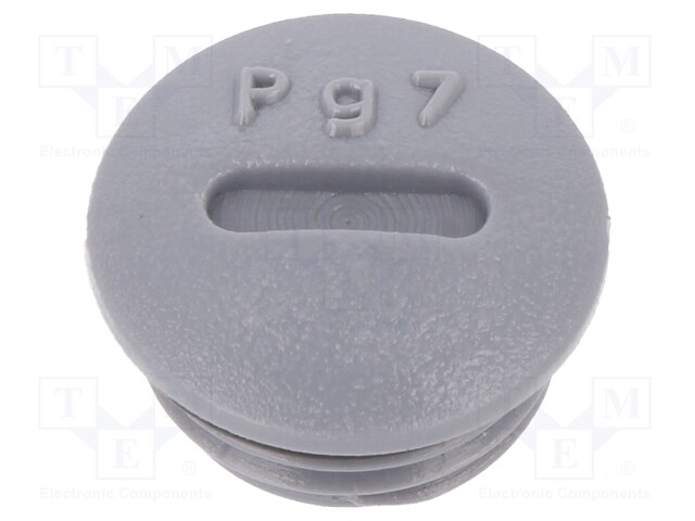 Stopper; PG7; Mat: polyamide; dark grey; Pcs: 10