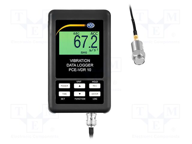 Vibrometer; 0,05÷20,39g; Meas.accur: ±1,02g; Resol: 0,01g