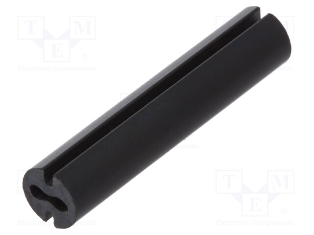 Spacer sleeve; LED; Øout: 4.8mm; ØLED: 3mm; L: 23mm; black; UL94V-0