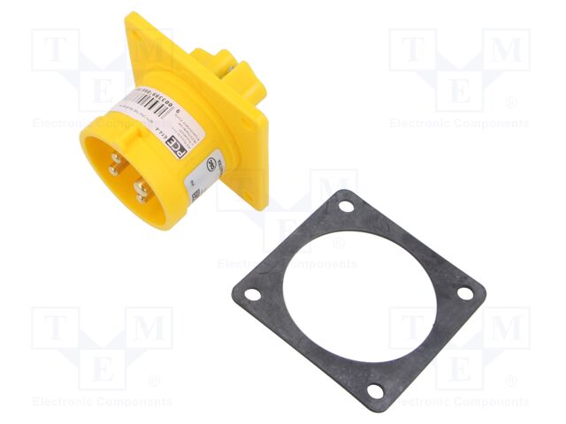 Connector: AC supply; socket; male; 16A; 110VAC; IEC 60309; IP44