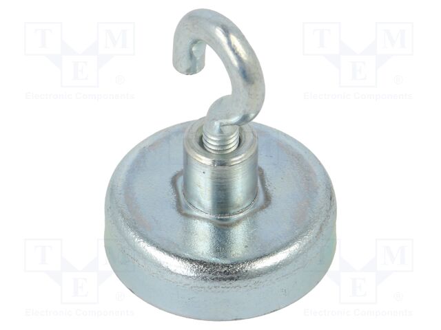 Magnet: permanent; hard ferrite; 40N; 25mm; with hook