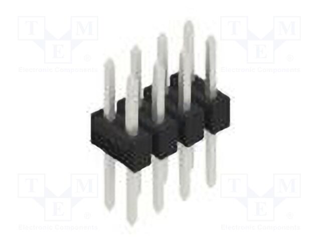 Connector: pin strips; pin header; male; PIN: 8; 2.54mm; THT; 2x4