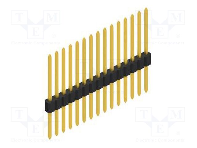 Connector: pin strips; pin header; male; PIN: 15; 1.27mm; THT; 1x15