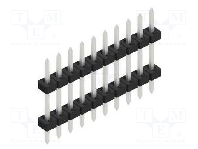 Connector: pin strips; pin header; male; PIN: 10; 2mm; THT; 1x10