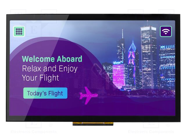 Display: TFT; 1024x600; Illumin: LED; Window dimensions: 224x127mm