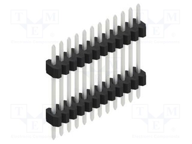 Connector: pin strips; pin header; male; PIN: 12; 1.27mm; THT; 1x12