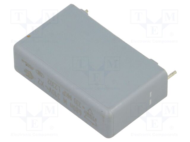 Capacitor: polypropylene; X2; 0.68uF; 310V; 630VDC; 31.5x9x19mm