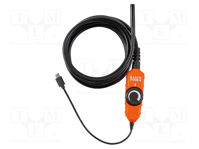 Inspection camera; Cam.res: 640x480; Len: 3m; Probe dia: 9mm; USB C