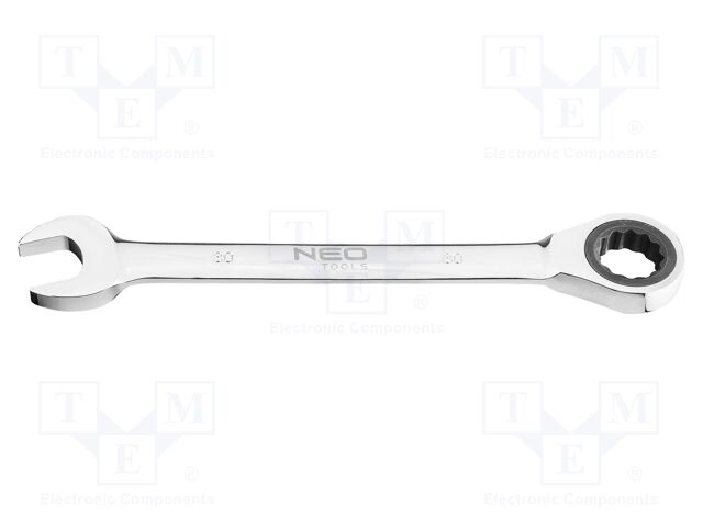 Wrench; combination spanner,with ratchet; 30mm; L: 349mm