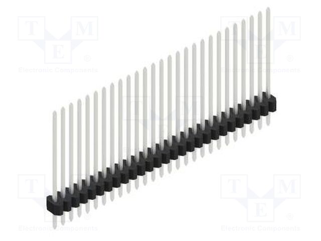 Connector: pin strips; pin header; male; PIN: 27; 1.27mm; THT; 1x27