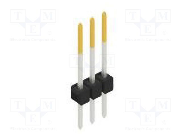 Connector: pin strips; pin header; male; PIN: 3; 2.54mm; THT; 1x3