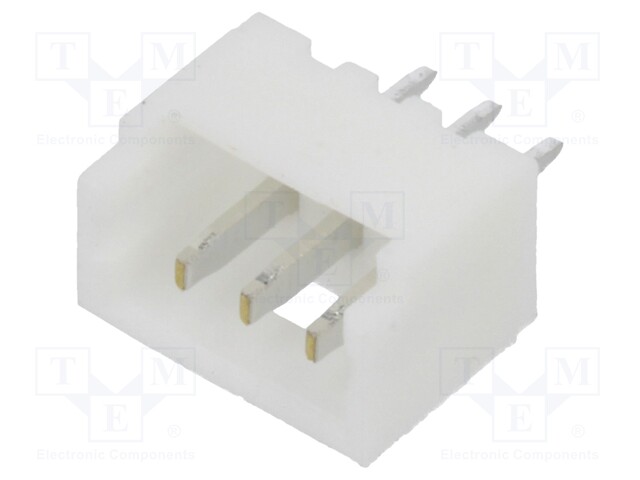 Socket; wire-board; male; 1.25mm; PIN: 3; THT; 125V; 1A; tinned