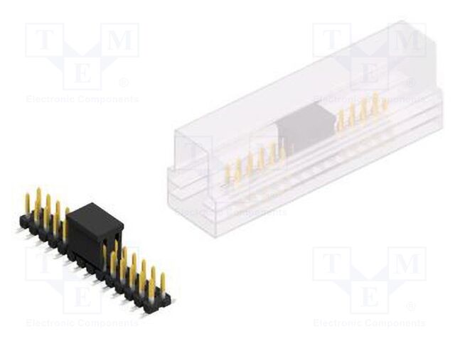 Connector: pin strips; pin header; male; PIN: 28; 2.54mm; SMT; 2x14