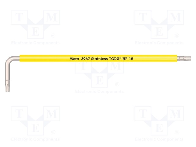 Wrench; Torx®; TX15; Overall len: 123mm; stainless steel