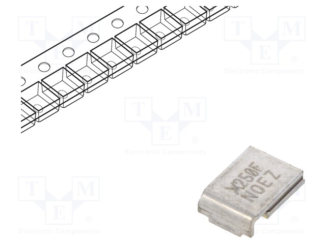 Fuse: PTC polymer; 2.5A; 15VDC; SMD; tinned; SMD