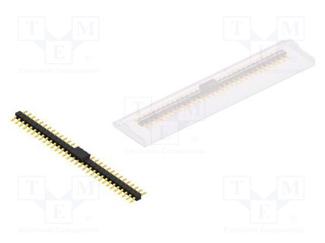 Connector: pin strips; pin header; male; PIN: 31; 2.54mm; SMT; 1x31