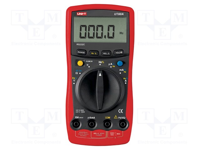 Digital multimeter; LCD; VDC: 40m/400m/4/40/400/1000V