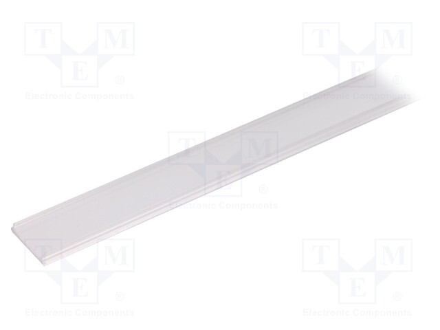 Cover for LED profiles; transparent; 2m; V: F; push-in