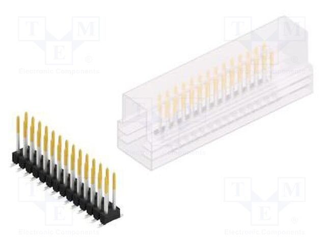 Connector: pin strips; pin header; male; PIN: 28; 2.54mm; SMT; 2x14