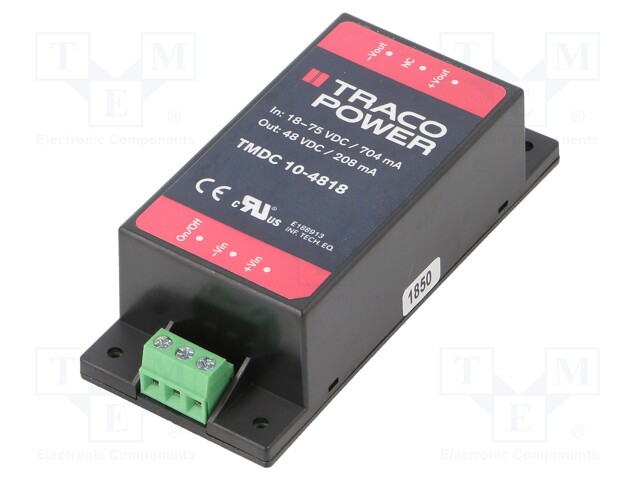 Converter: DC/DC; 10W; Uin: 18÷75V; Uout: 48VDC; Iout: 208mA; 65.8g