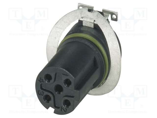 Connector: M12; contact insert; PIN: 4; 250V; straight; SMT; D code