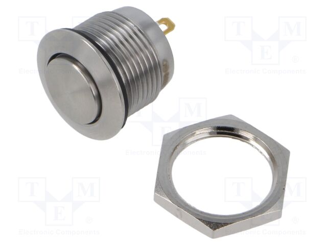 Switch: vandal resistant; Pos: 2; SPST; 0.1A/48VDC; IP67; OFF-(ON)