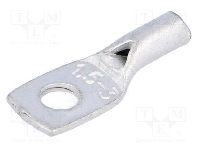 Ring tube terminal; M3; 1.5mm2; crimped; for cable; tinned; L: 16mm