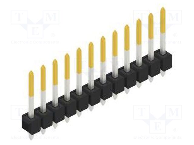 Connector: pin strips; pin header; male; PIN: 12; 2.54mm; THT; 1x12
