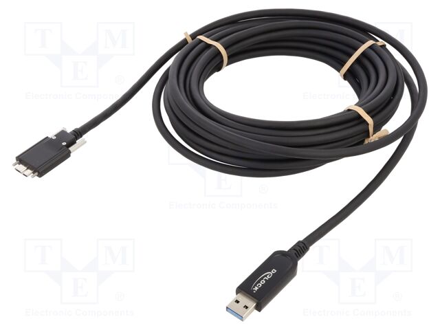 Cable; optical; USB A plug,USB B micro plug; 7.5m; black; 10Gbps