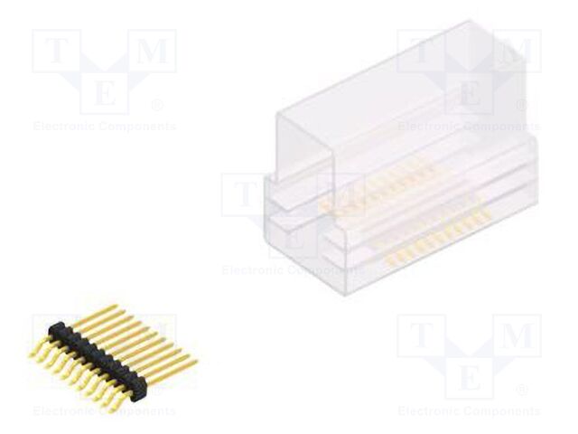 Connector: pin strips; pin header; male; PIN: 11; 1.27mm; SMT; 1x11