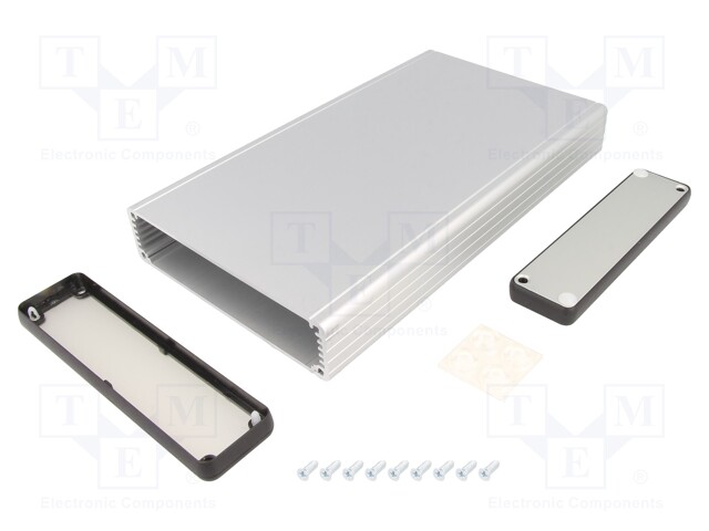 Enclosure: with panel; 1455; X: 125mm; Y: 220mm; Z: 30mm; aluminium