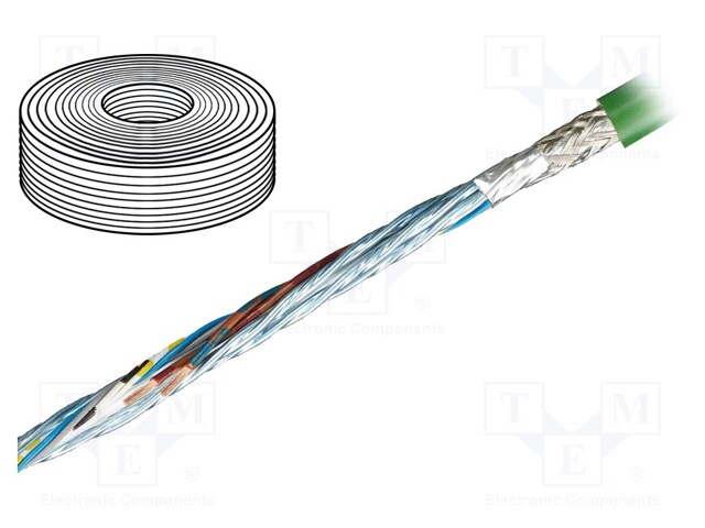 Wire: test lead cable; chainflex® CF894,hybrid; green; stranded