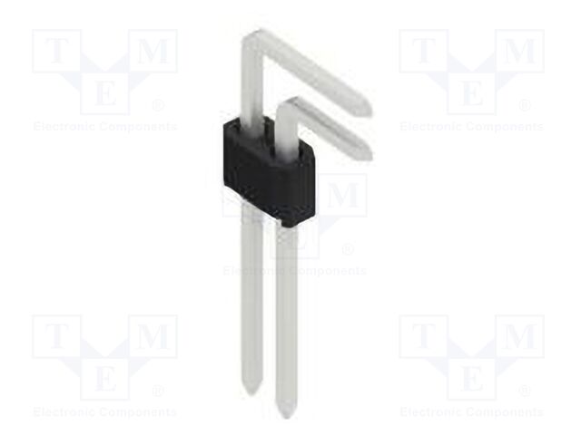 Connector: pin strips; pin header; male; PIN: 2; 1.27mm; THT; 2x1