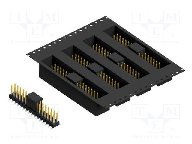 Connector: pin strips; pin header; male; PIN: 32; 2.54mm; SMT; 2x16