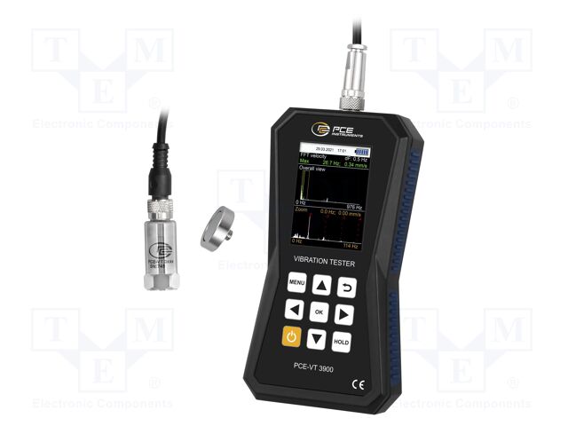 Vibrometer; Display: LCD 2,8"; Ch: 1; Meas.accur: ±7,998m/s2; IP52