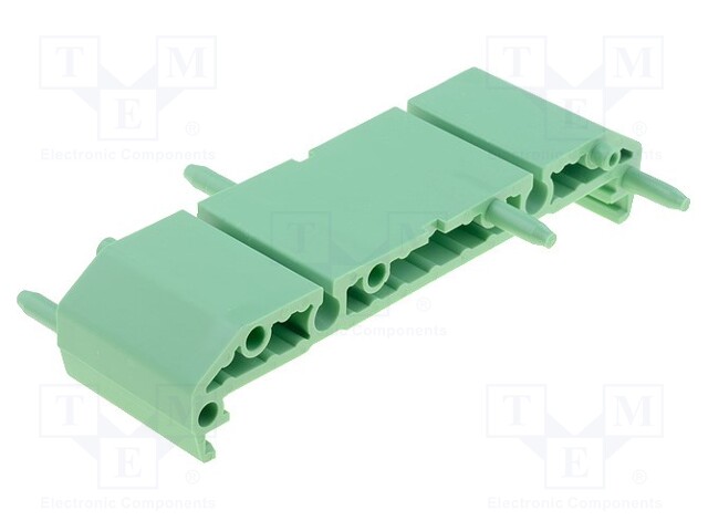 DIN rail mounting bracket; polyamide; 77x22.5mm; Body: green