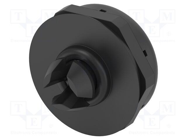 Pressure compensation device; -20÷100°C; Body: black; Entrelec