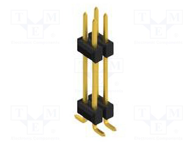 Connector: pin strips; pin header; male; PIN: 4; 2.54mm; SMT; 2x2